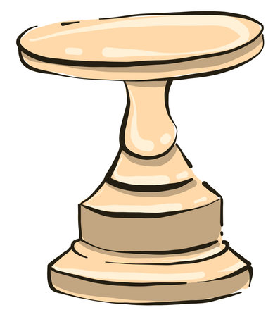 Cake stand, illustration, vector on white backgroundのイラスト素材