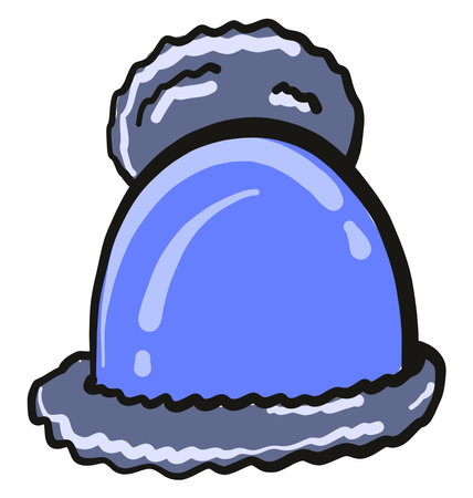 Winter hat ,illustration, vector on white backgroundのイラスト素材
