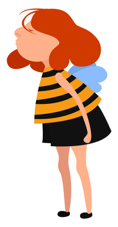 Bee costume, illustration, vector on a white background.のイラスト素材
