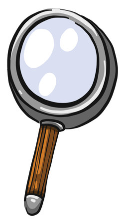 Magnify tool, illustration, vector on a white background.のイラスト素材