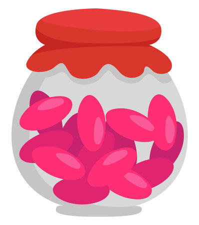 Candy jar, illustration, vector on a white background.のイラスト素材