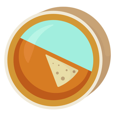 Cream cheese, illustration, vector on a white background.のイラスト素材