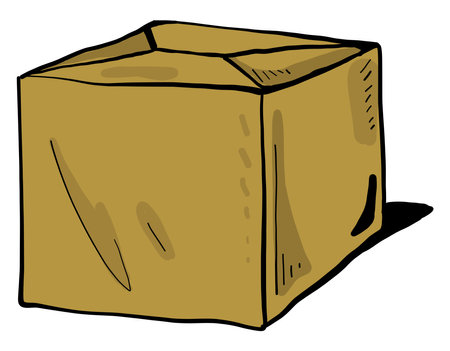 Closed box, illustration, vector on a white background.のイラスト素材