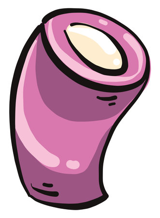 Pink marsmallow, illustration, vector on a white background.のイラスト素材