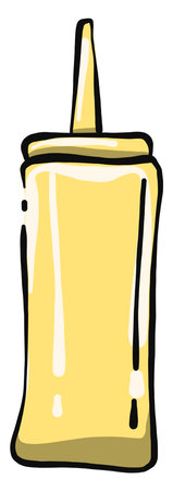 Mayonnaise in a bottle, illustration, vector on a white background.のイラスト素材