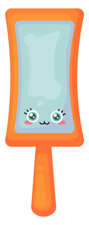 Cute orange mirror, illustration, vector on a white background.のイラスト素材
