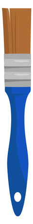 Small blue paint brush, illustration, vector on a white background.のイラスト素材