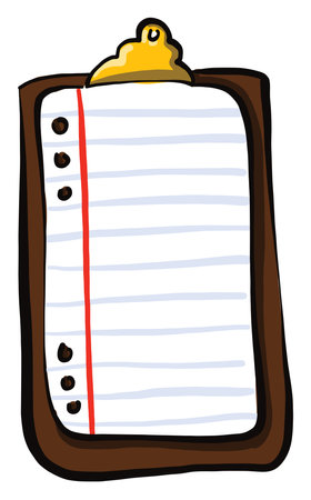 Small notepad, illustration, vector on a white background.のイラスト素材