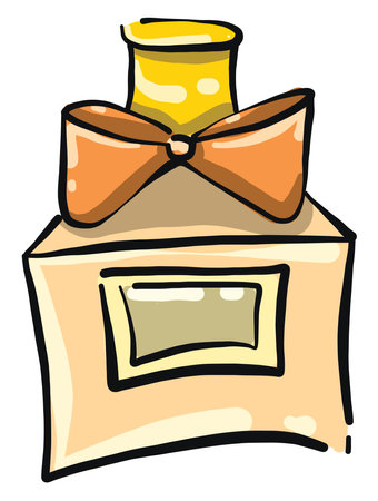 Orange perfume, illustration, vector on a white background.のイラスト素材