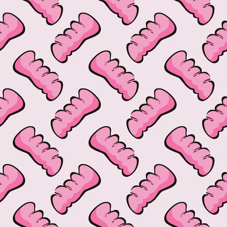 Pink bread,seamless pattern on pink background.のイラスト素材