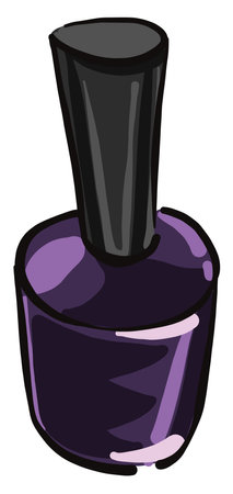 Purple nailpolish, illustration, vector on a white background.のイラスト素材