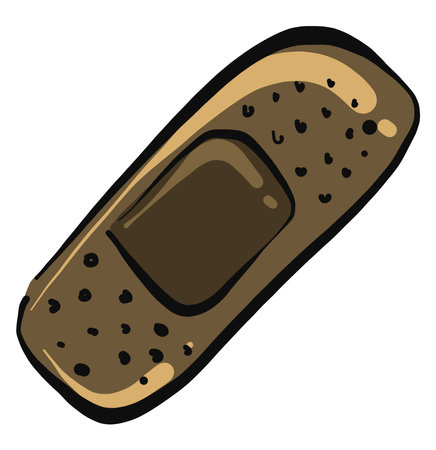 Old bandaid, illustration, vector on a white background.のイラスト素材