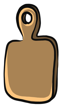 Small cutting board, illustration, vector on a white background.のイラスト素材