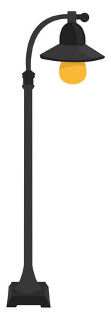Street light, illustration, vector on a white background.のイラスト素材