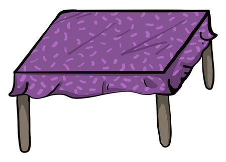 Big violet table, illustration, vector on a white background.のイラスト素材