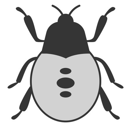 Big grey bug, illustration, vector on white background.のイラスト素材