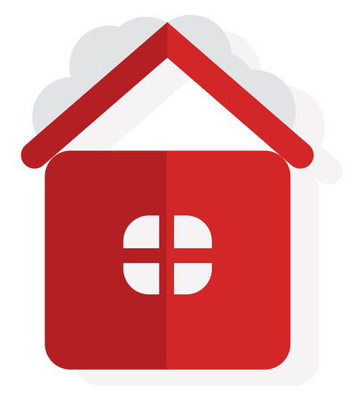 Gingerbread house, illustration, vector on white background.のイラスト素材