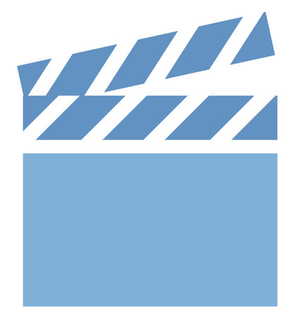 Movie board, illustration, vector on white background.のイラスト素材