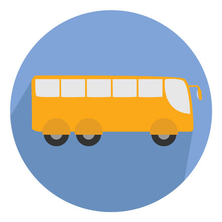 Big yellow bus, illustration, vector on white background.のイラスト素材
