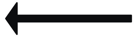 Very simple black arrow to the left, illustration, vector on white background.のイラスト素材