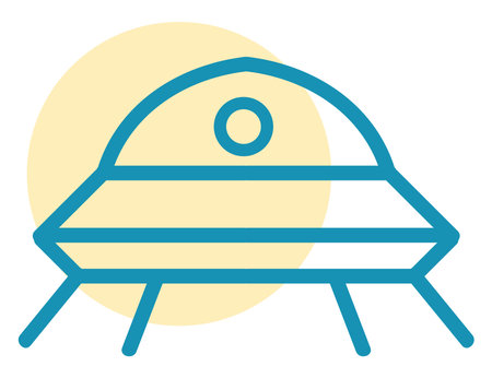 Invasion UFO, illustration, vector on white background.のイラスト素材
