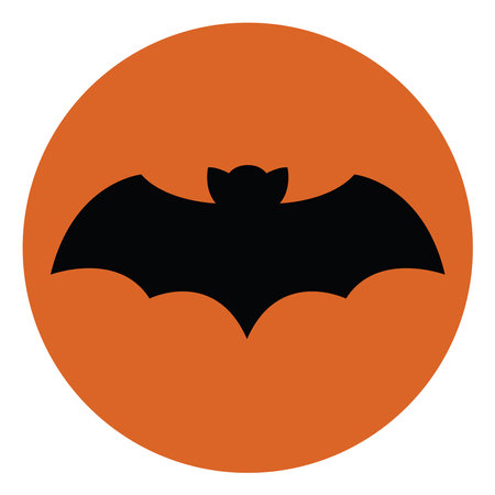Flying bat, illustration, vector on white background.