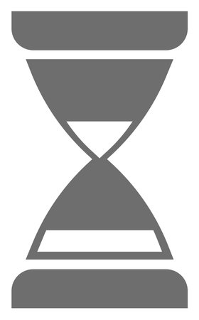 Silver Hourglass, illustration, vector on white background.のイラスト素材