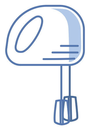 Electric Hand mixer, illustration, vector on white background.のイラスト素材
