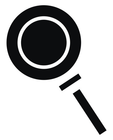 Black magnifier, illustration, vector on white background.のイラスト素材