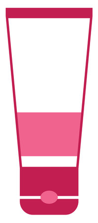Pink hand cream, illustration, vector on white background.のイラスト素材