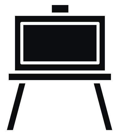 Black painting stand, illustration, vector on white background.のイラスト素材