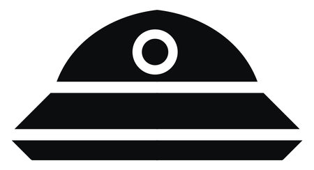 Black spaceship, illustration, vector on white background.のイラスト素材