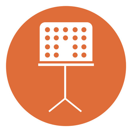 Music Note stand, illustration, vector on white background.のイラスト素材