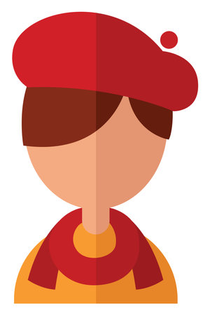 Professional painter, illustration, vector on white background.のイラスト素材