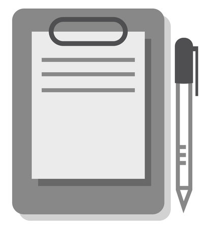 Attendance list, illustration, vector on white background.のイラスト素材