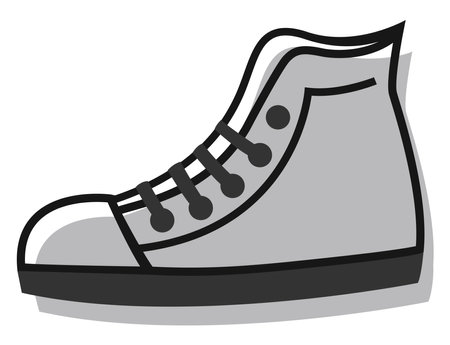Running shoes, illustration, vector on white background.のイラスト素材