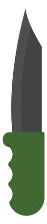 Green army knife, illustration, vector on white background.のイラスト素材