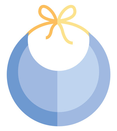 Baby care bib, illustration, vector on white background.のイラスト素材