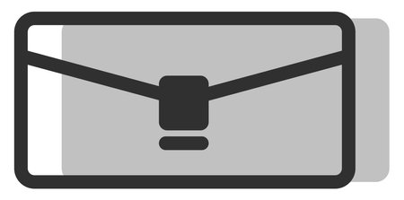 Grey mans wallet, illustration, vector on white background.のイラスト素材