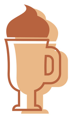 Delicious latte, illustration, vector on white background.のイラスト素材