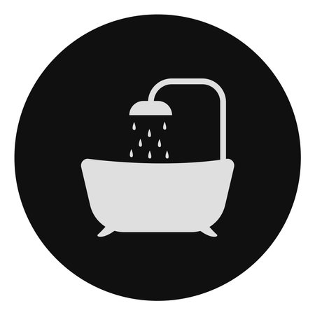 Hotel bathroom, illustration, vector on white background.のイラスト素材