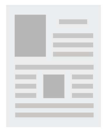 Todays newspaper, illustration, vector on white background.のイラスト素材