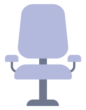 Blue office chair, illustration, vector on white background.のイラスト素材