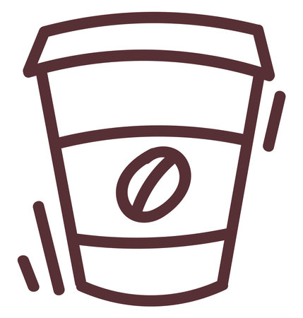Coffee in a cup to go, illustration, vector on white background.のイラスト素材