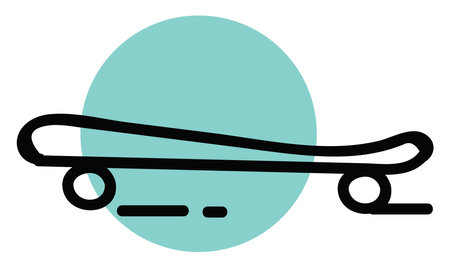 Skate board,illustration, vector on white background.のイラスト素材