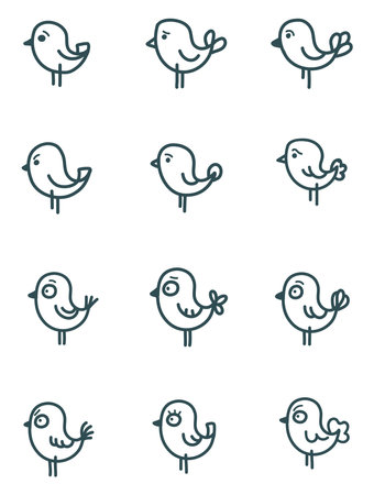 Emotional chicken, illustration, vector on white background.のイラスト素材