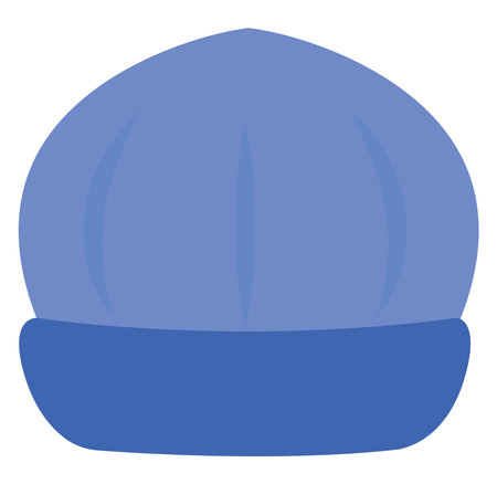 Blue winter hat, illustration, vector on white background.のイラスト素材