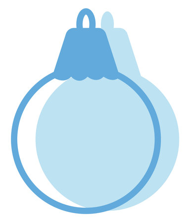 Christmas tree decoration, illustration, vector on white background.のイラスト素材