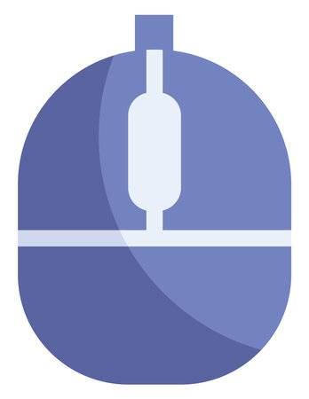 Blue computer mouse, illustration, vector on a white backgroundのイラスト素材