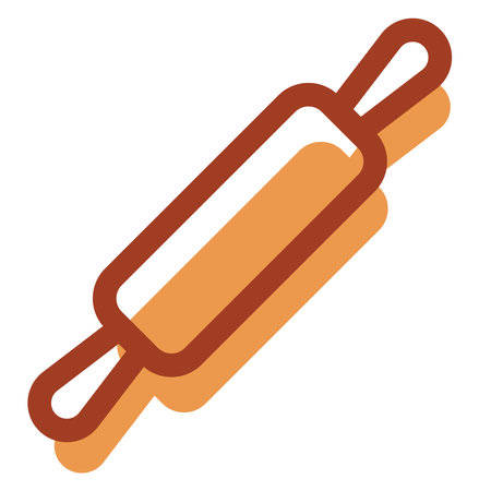 Rolling pin, illustration, vector on a white backgroundのイラスト素材